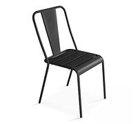 Oviala Chaise de Jardin en métal Anthracite
