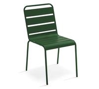 Oviala Chaise de Jardin en métal Vert forêt - Palavas