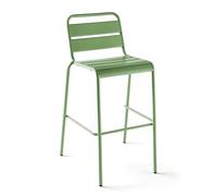 Oviala Chaise Haute en métal Vert Cactus - Palavas