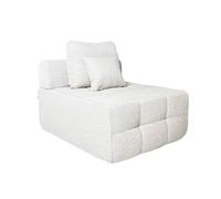 Oviala Chauffeuse pour canapé modulable 1 Place en Tissu avec Coussins écru - Snuggy