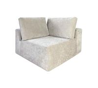 Oviala Fauteuil d'angle pour canapé modulable en Tissu Ecru L 100 cm - Hector