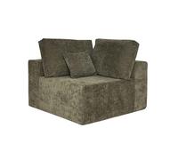 Oviala Fauteuil d'angle pour canapé modulable en Tissu Vert L 100 cm - Hector