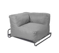 Oviala Fauteuil d'angle Salon de Jardin modulable et Structure Grise - Mixi