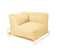 Oviala Fauteuil d'angle Salon de Jardin modulable et Structure Jaune Clair - Mixi