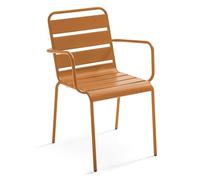 Oviala Fauteuil de Jardin en métal Caramel - Palavas