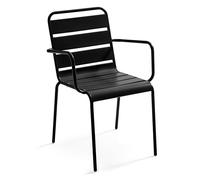 Oviala Fauteuil de Jardin en métal Noir - Palavas