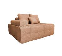 Oviala Fauteuil Droit pour canapé modulable en Tissu avec Coussins Terracotta - Snuggy