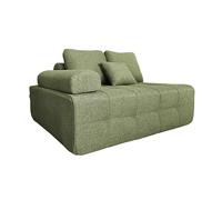 Oviala Fauteuil Droit pour canapé modulable en Tissu avec Coussins Vert - Snuggy