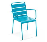 Oviala Fauteuil en métal Bleu - Palavas