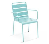 Oviala Fauteuil en métal Turquoise - Palavas
