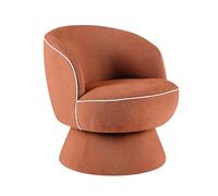 Oviala Fauteuil pivotant en Tissu Terracotta