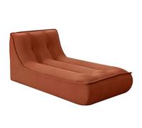 Oviala Méridienne pour canapé modulable Velours côtelé 165 x 80 cm Terracotta - Lizy