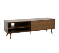 Oviala Meuble TV 1 Porte rectangulaire L160 cm Marron