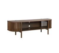 Oviala Meuble TV bohème 160 cm Effet Bois foncé