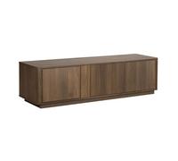 Oviala Meuble TV Effet Bois 150 cm Bois foncé