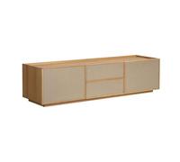 Oviala Meuble TV Effet Bois 150 cm Style scandinave Bois Clair