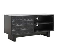 Oviala Meuble TV rectangulaire 1 Porte L120 cm Noir