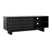 Oviala Meuble TV rectangulaire 2 Portes L160 cm Noir