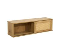 Oviala Meuble TV Suspendu 108 cm bohème Bois Clair