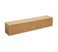 Oviala Meuble TV Suspendu 160 cm scandinave Bois Clair
