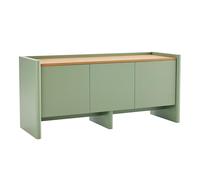 Meuble TV uni rétro rectangulaire L120 cm vert - Oviala