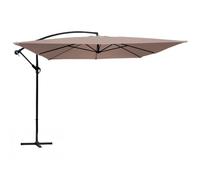 Oviala Parasol déporté 3x3m Acier Taupe