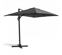Oviala Parasol déporté inclinable et Rotatif 2x3m Aluminium Gris Anthracite