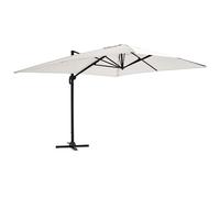 Oviala Parasol déporté inclinable et Rotatif 4x3m en Aluminium écru