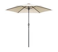 Oviala Parasol Droit 3m inclinable à manivelle en Aluminium écru