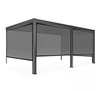 Pergola bioclimatique adossée 3x6m et 4 Stores 2,66 x 2,34m - Oviala
