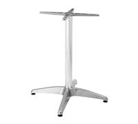 Oviala Pied de Table Ajustable 72/110 cm en Aluminium argenté