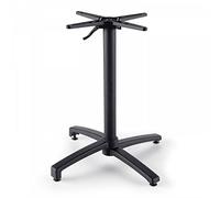 Oviala Pied de Table avec système inclinable en Aluminium Noir Klipo