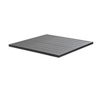 Oviala Plateau de Table carré Cardiff en Aluminium Noir 70 cm pour Pied Klipo