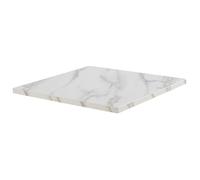 Oviala Plateau de Table carré stratifié 60 x 60 cm marbre Blanc