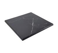 Oviala Plateau de Table carré stratifié 70 x 70 cm marbre Noir