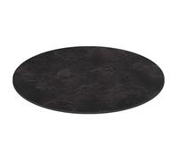 Oviala Plateau de Table de Jardin Rond HPL 70 cm Ardoise