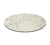 Oviala Plateau de Table de Jardin Rond HPL 70 cm marbre