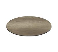 Oviala Plateau de Table Ronde 60 cm 4 Places chêne fumé