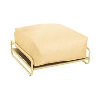 Oviala Pouf pour Salon de Jardin modulable avec Structure Jaune Clair - Mixi
