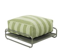 Oviala Pouf rayé pour Salon de Jardin modulable avec Structure Vert Cactus - Mixi