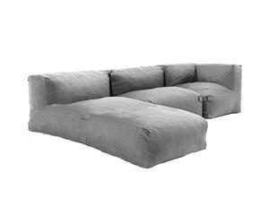 Oviala Salon de Jardin modulable 3 Places Gris - Mixi