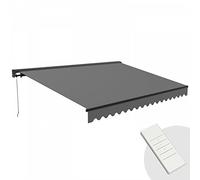 Oviala Store banne électrique 4x3m en Aluminium Anthracite