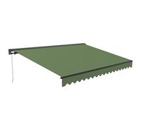 Oviala Store banne Semi-intégral 2,5 x 2 m en Aluminium Vert Cactus