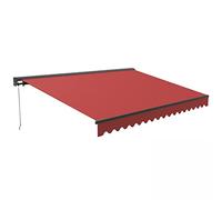 Oviala Store banne Semi-intégral 2,5x2m en Aluminium Rouge