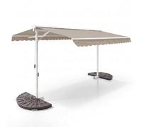 Oviala Store Double Pente 3 x 4m et 4 Dalles lestées Taupe