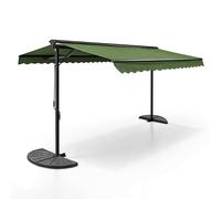 Oviala Store Double Pente 3 x 4m et 4 Dalles lestées Vert Cactus