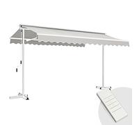 Oviala Store Mobile électrique Double Pente 3 x 4m Aluminium Taupe