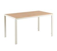 Oviala Table à Manger rectangulaire en MDF Blanc