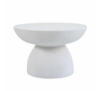 Oviala Table Basse de Jardin Ronde diam 60 cm Effet béton Lisse