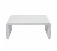 Oviala Table Basse Effet béton Lisse rectangulaire 100x60x40 cm Blanc